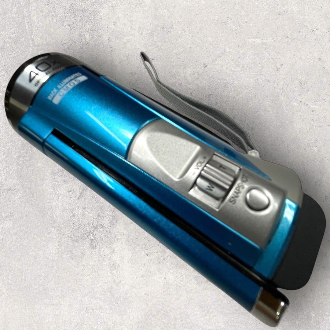 【美品】JVC　ハンディビデオカメラ【GZ-E600-Z】ブルー