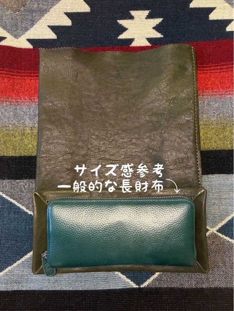 く*⃝様 希少 紙袋ならぬ 革袋 クラッチVer 鹿革 本革 バッグ 手縫いクラ