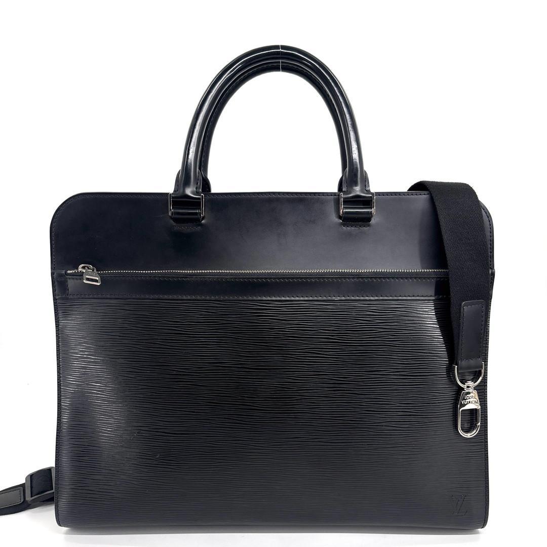 新品同様 ルイヴィトン エピ バサーノMM ブラック ビジネスバッグ メンズ