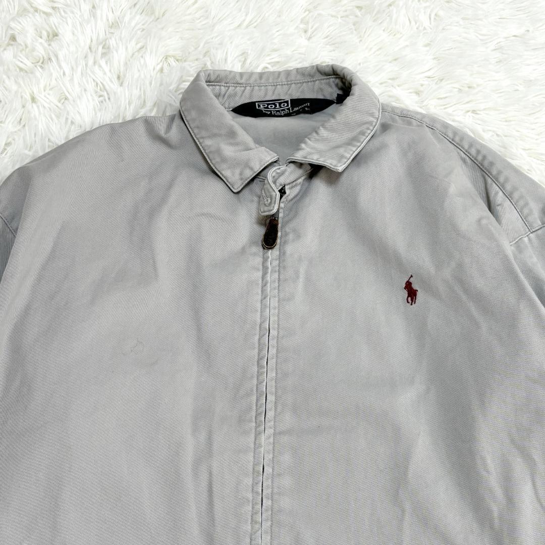 90s 三角タグ　ポロラルフローレン スイングトップ M ブラウングレー