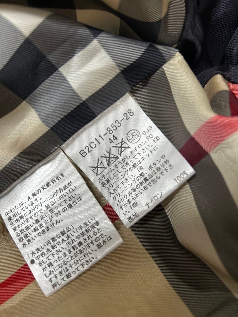 極美品◼️バーバリーBurberry ダウンジャケット　サイズ44 クリーニング済