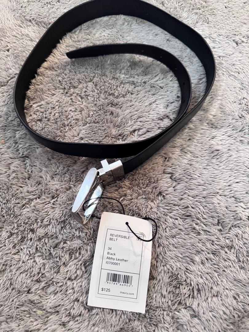 Theory reversible belt ブラック、ネイビー34