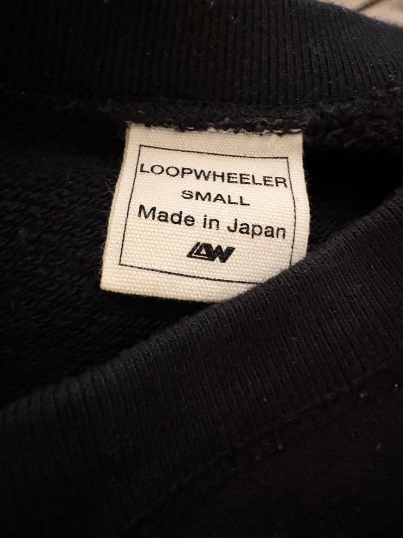LOOPWHEELER ループウィラー LW313 ブラック SMALL