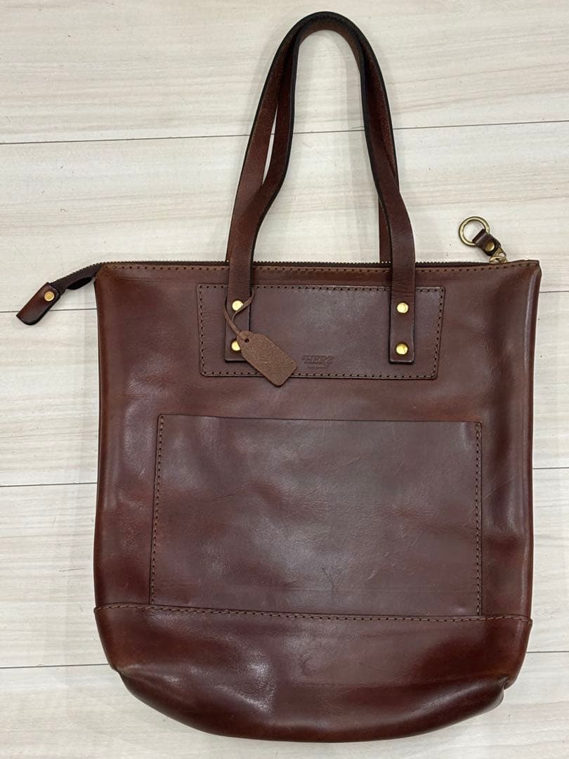 HERZ レザー トートバッグ ブラウン