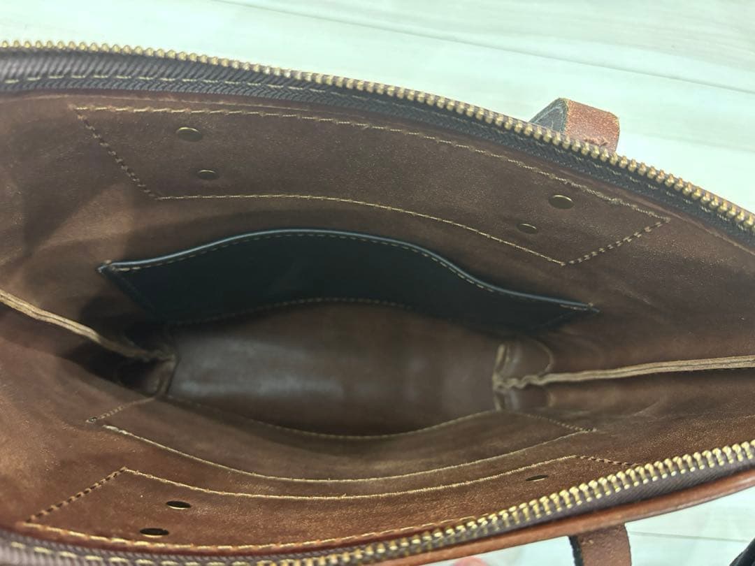 HERZ レザー トートバッグ ブラウン