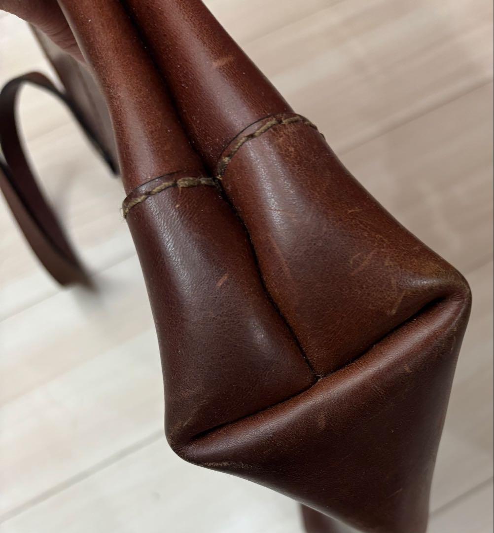 HERZ レザー トートバッグ ブラウン