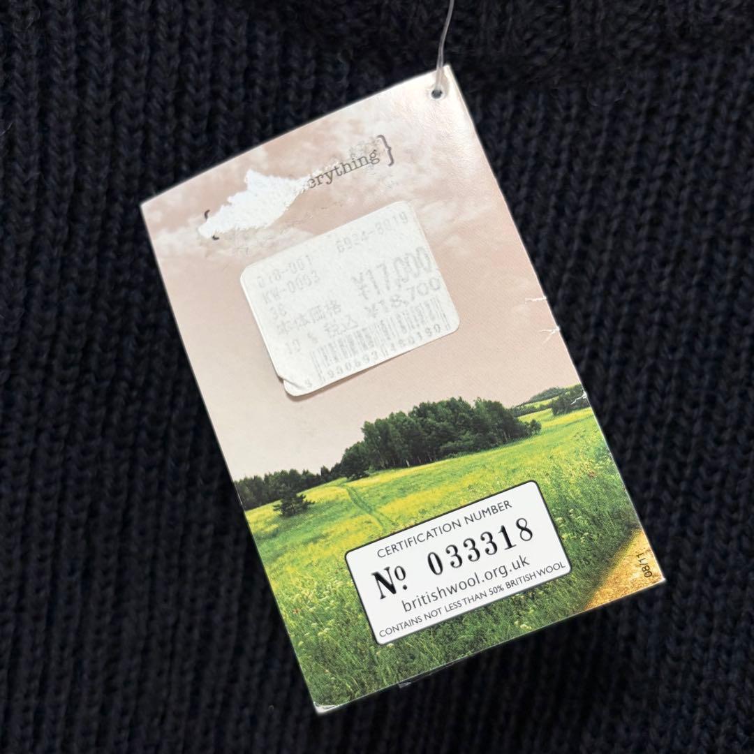 ☆未使用・タグ付☆ケリーウーレンミルズ　畦編みニットプルオーバー　ブラック　38