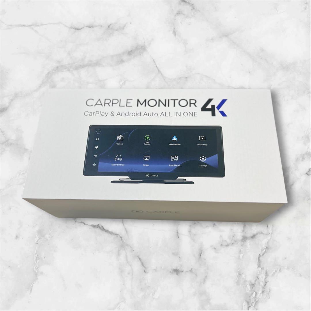 【新品】CARPLE 4K一体型モニター ドラレコ/ミラーリング