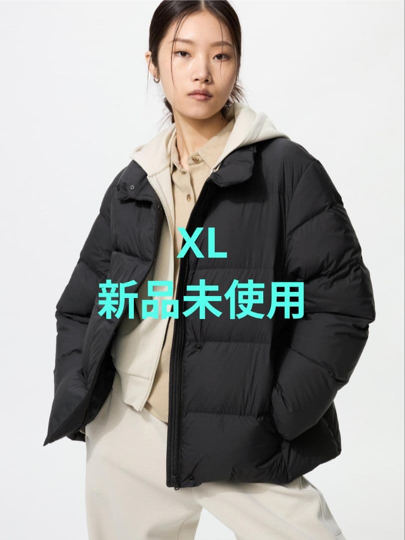 ユニクロ パウダーソフトダウンジャケット XL ブラック
