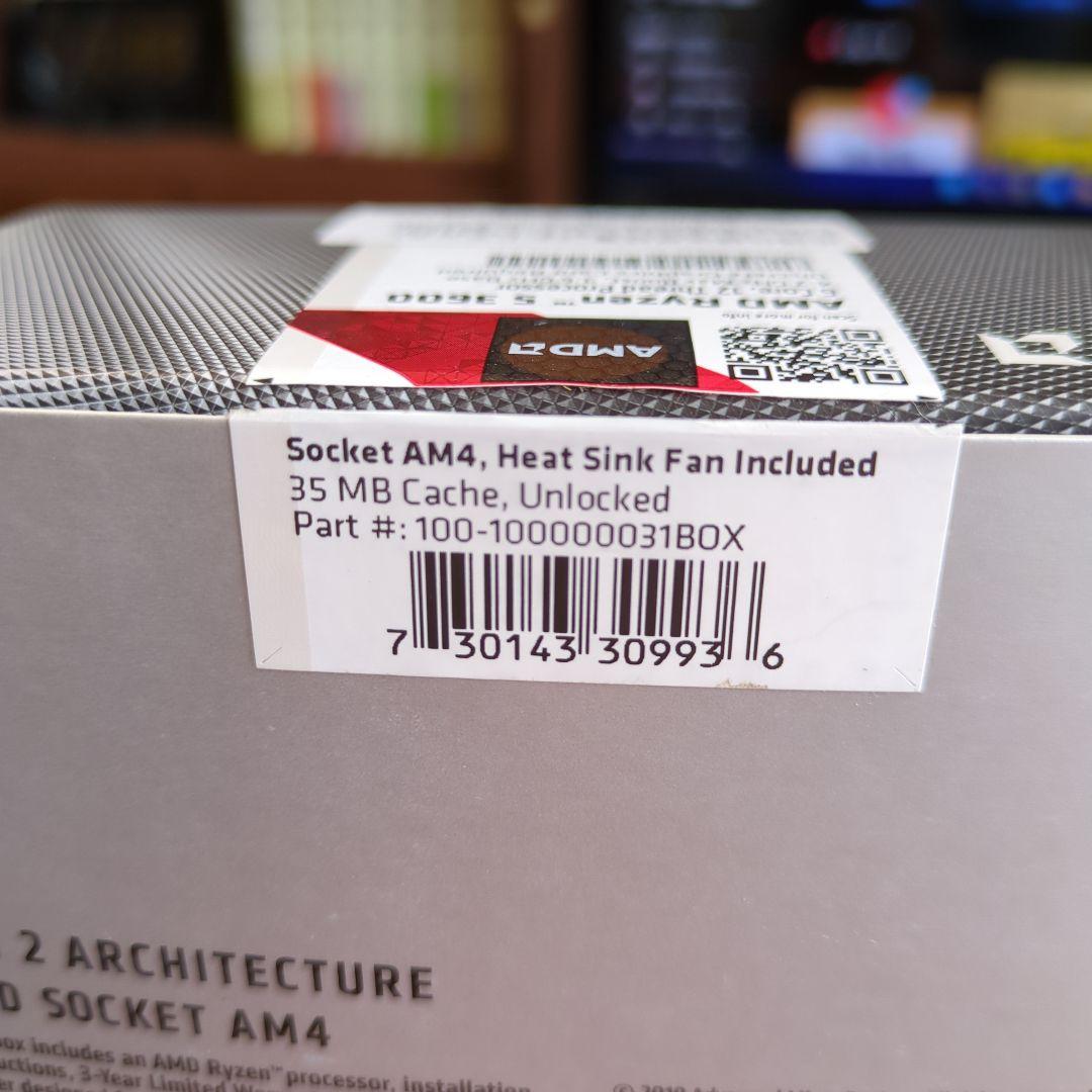 AMD Ryzen 5 3600 CPU AM4ソケット