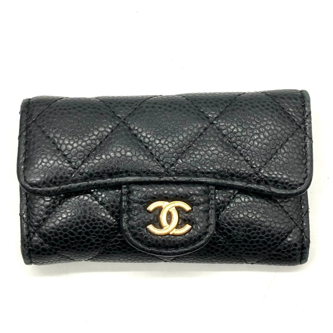 CHANEL ブラック キーケース キルティング