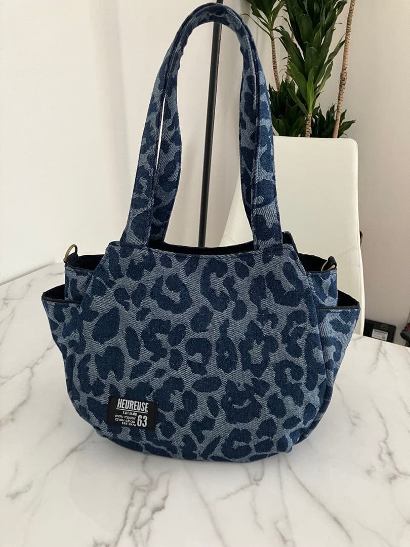 1002 LaLa☆　デニムリメイクバック　ハンドメイド　2点