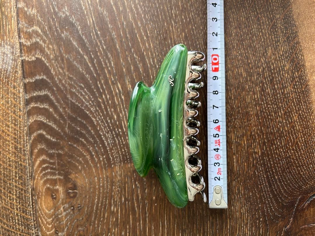 【お値下げしました】acca グリーン ヘアクリップ ラージ