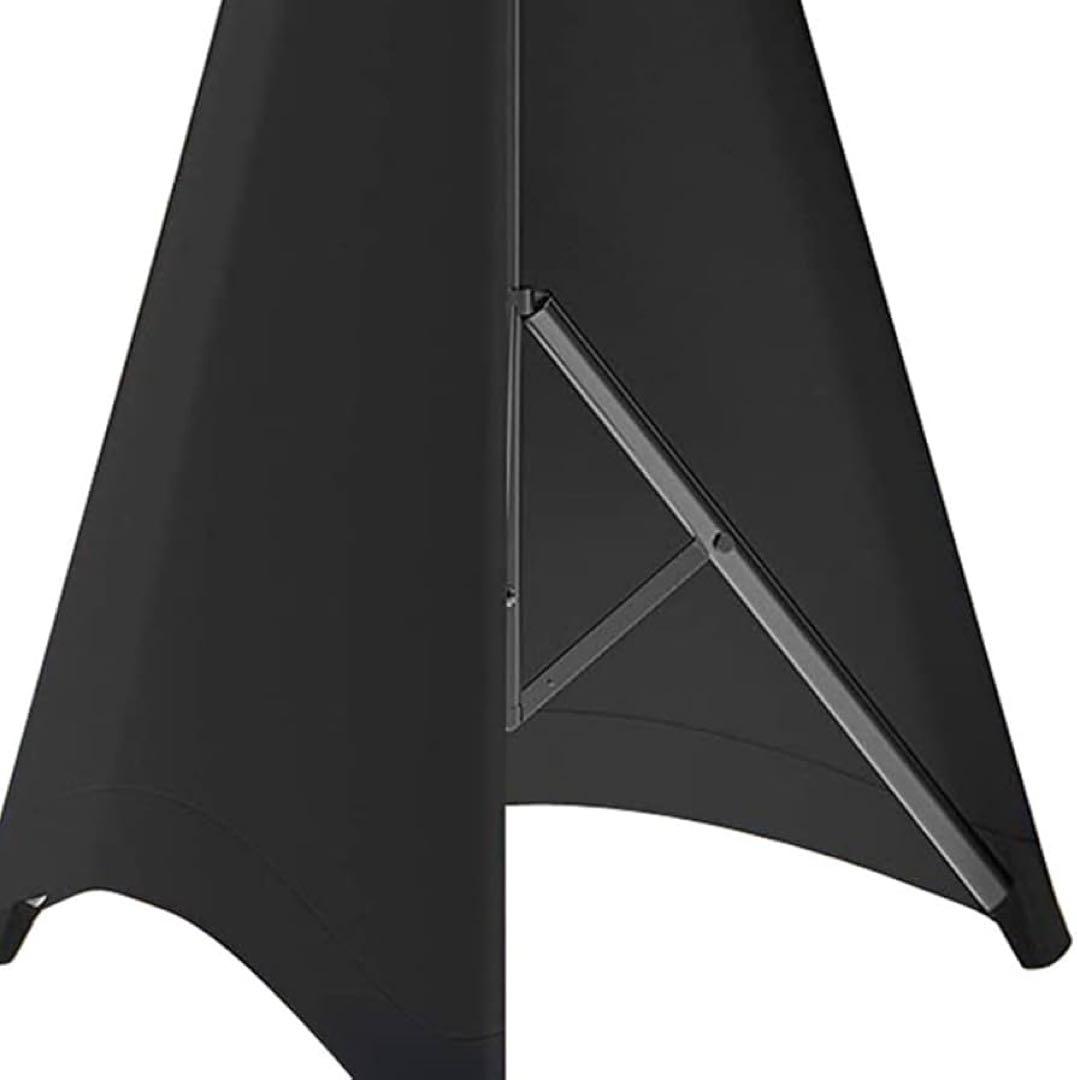 スピーカースタンドカバー 1枚 三脚 ブラック 伸縮 簡単 マジック