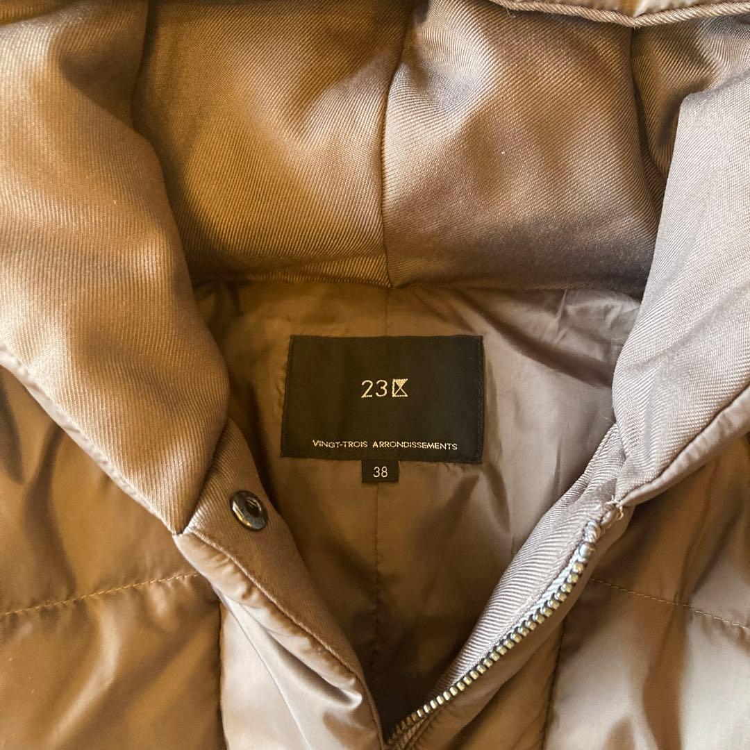 【訳あり値下げ】【VERY掲載】23区　シレータフタ ミドル丈 ダウンコート38