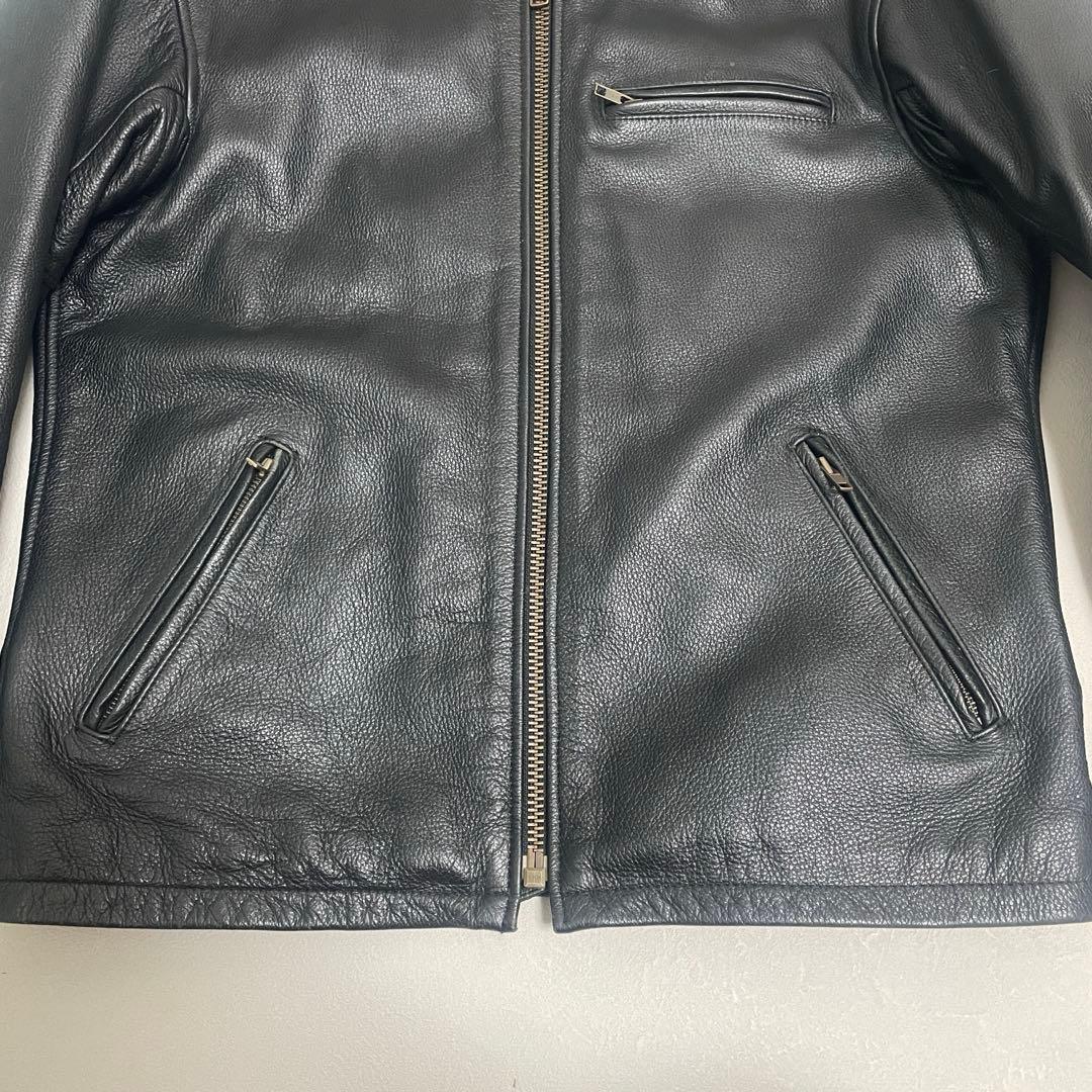 希少サイズ Rookie Leathers シングル ライダース 4L 牛革