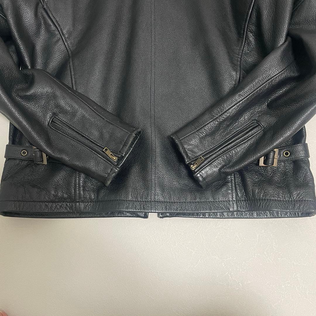 希少サイズ Rookie Leathers シングル ライダース 4L 牛革