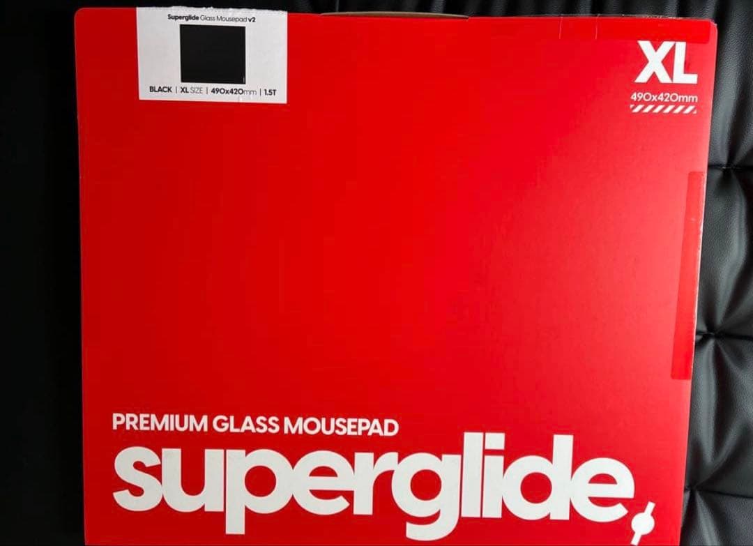 superglide XL ブラック ガラス マウスパッド