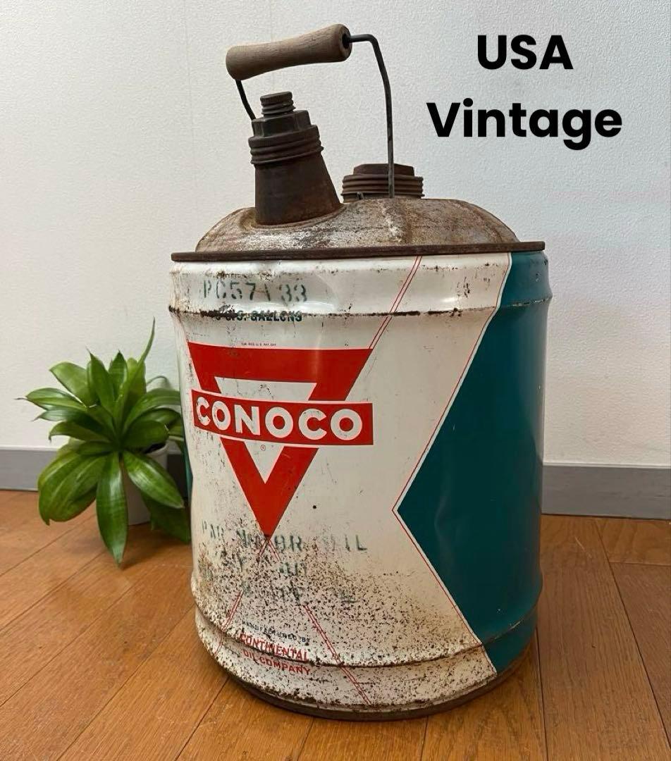 USA ヴィンテージ　CONOCO オイル缶　ガロン缶1950's 60's