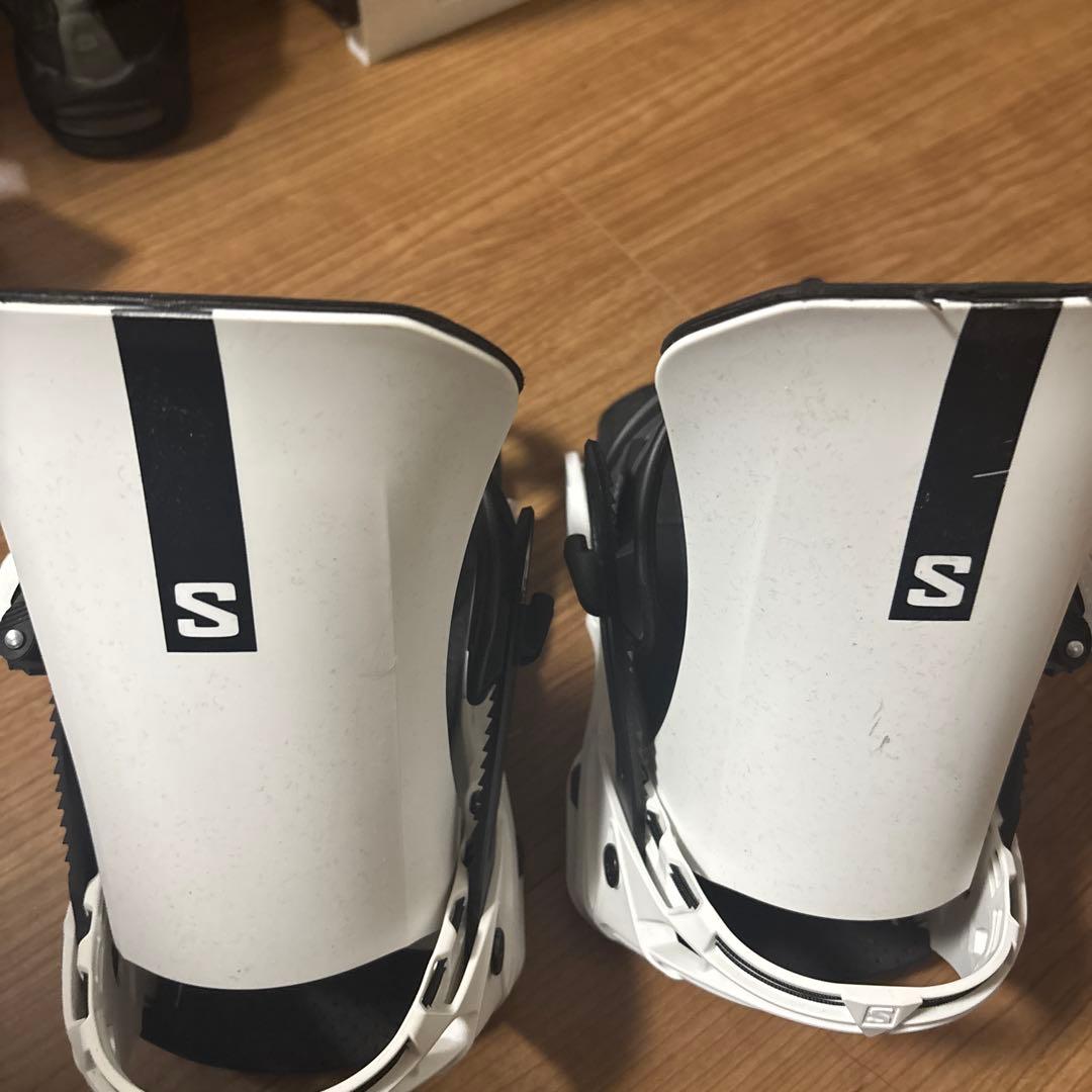 Salomon スノーボードビンディング ホワイト 破損あり
