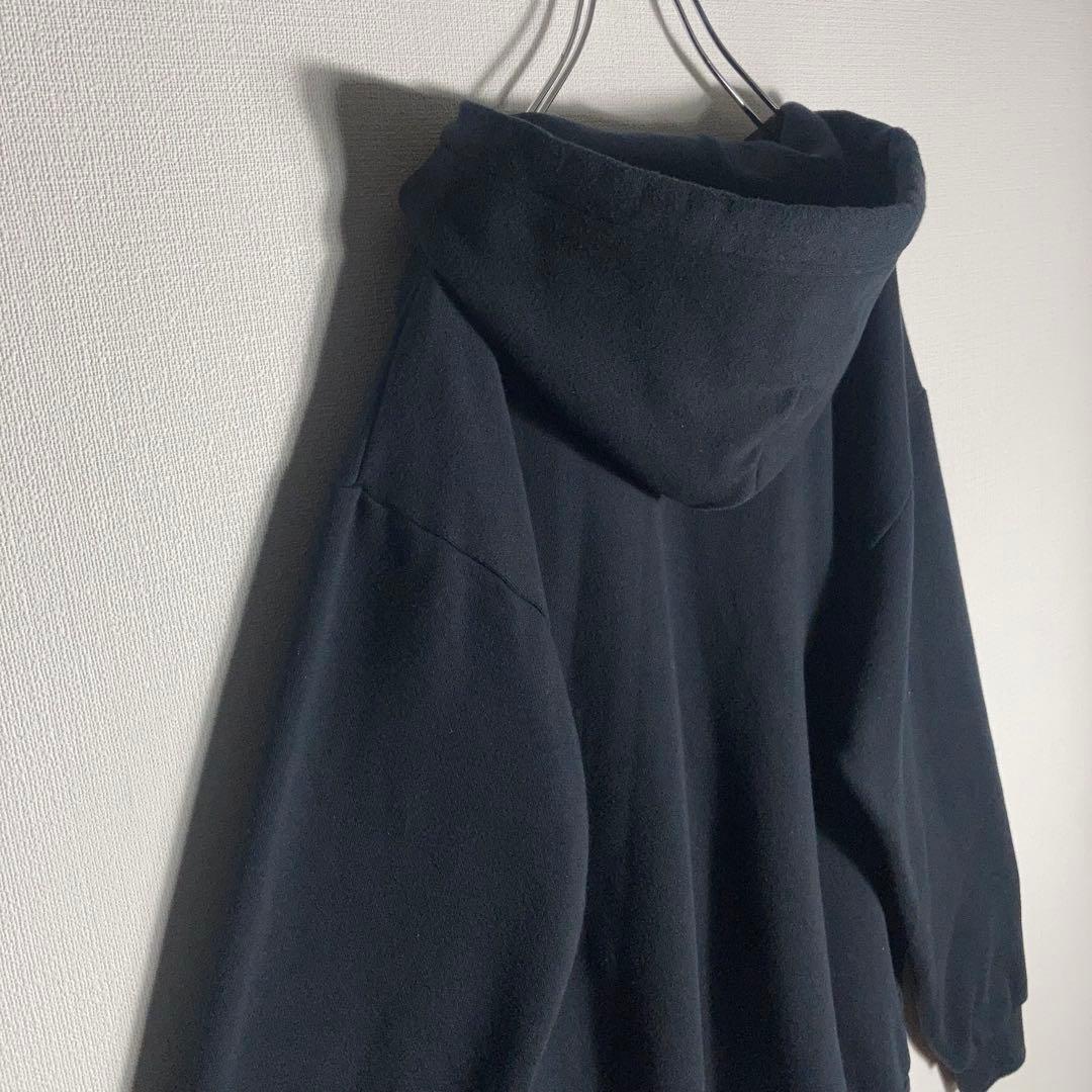 WTAPS プルオーバーパーカー 刺繍ロゴ 黒 S.