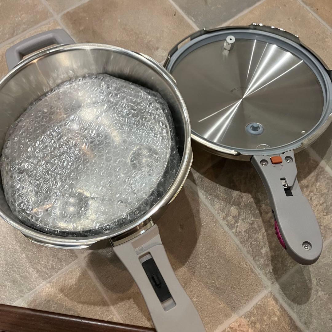 【新品未使用】レインボークッカー圧力鍋4.5ℓ すのこ フタ レシピ付