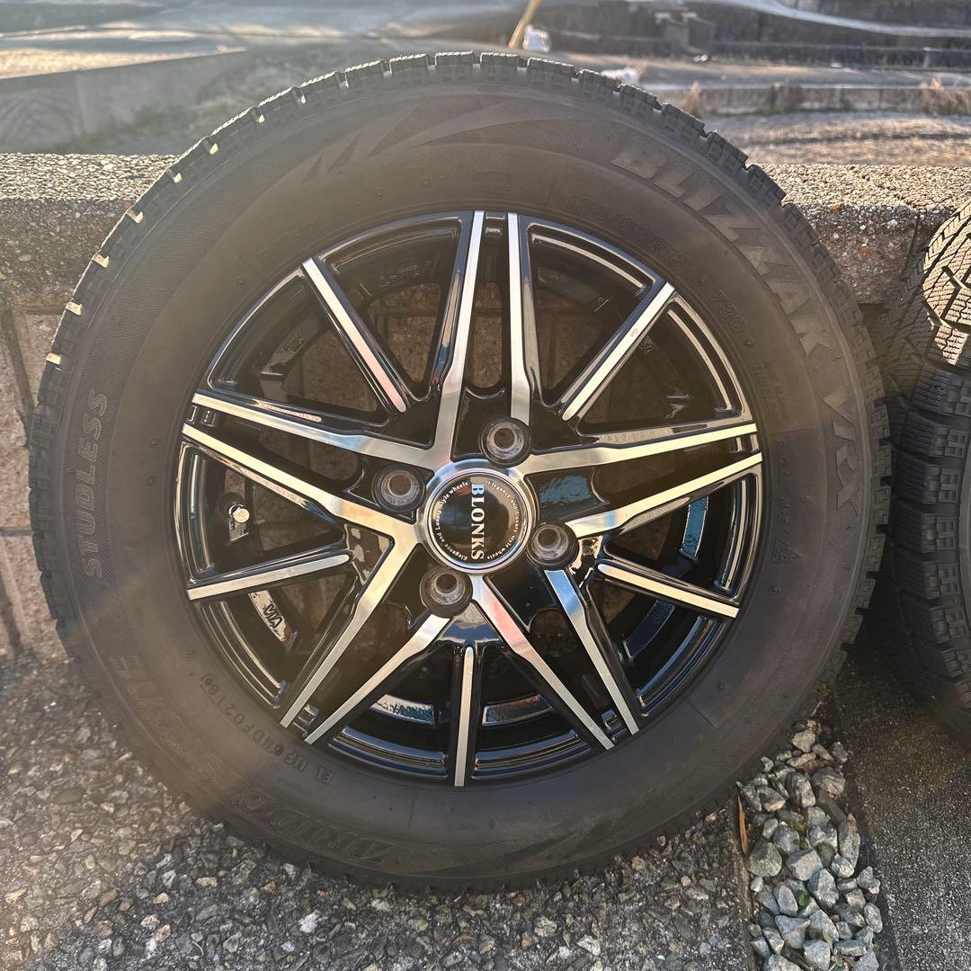 ブリヂストン スタッドレスタイヤ 155/65R13 4本セット