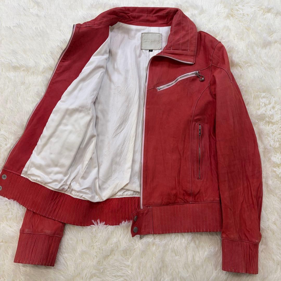 イサムカタヤマバックラッシュ ジャパンカーフ スエード シングルライダース M