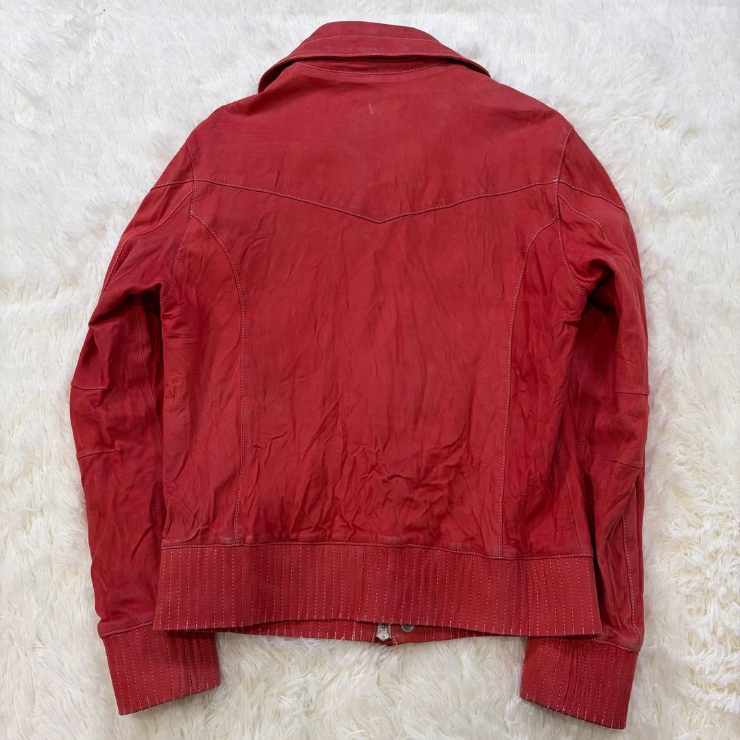 イサムカタヤマバックラッシュ ジャパンカーフ スエード シングルライダース M