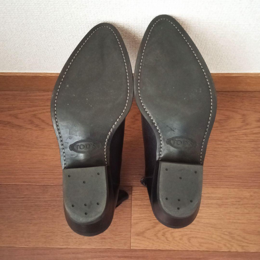 トッズ TOD’S サイドゴアブーツ 黒 37 23.5㎝ 本革 ショートブーツ