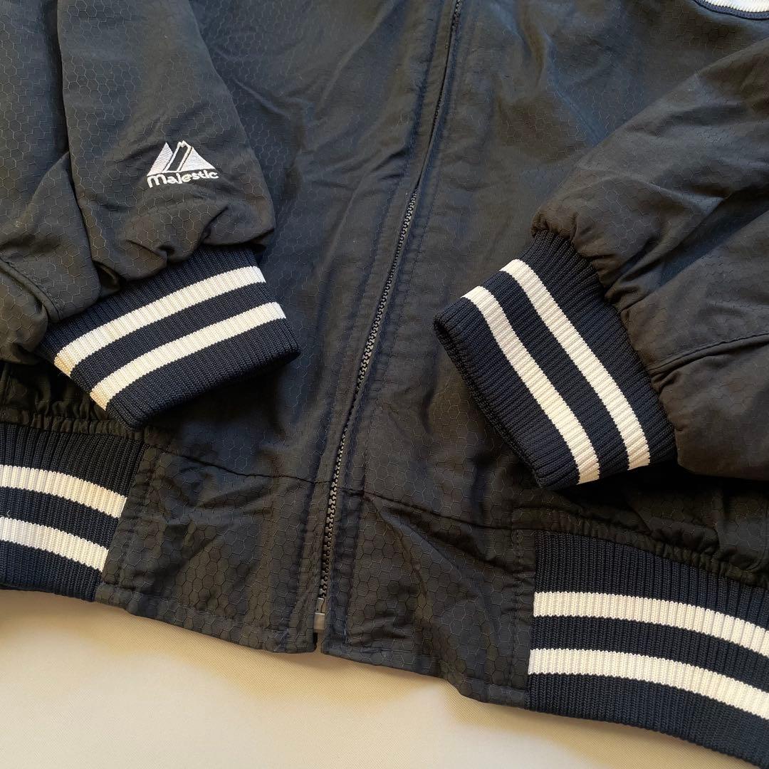 【美品】MLB ヤンキース 90s 総刺繍 スタジャン　ネイビー