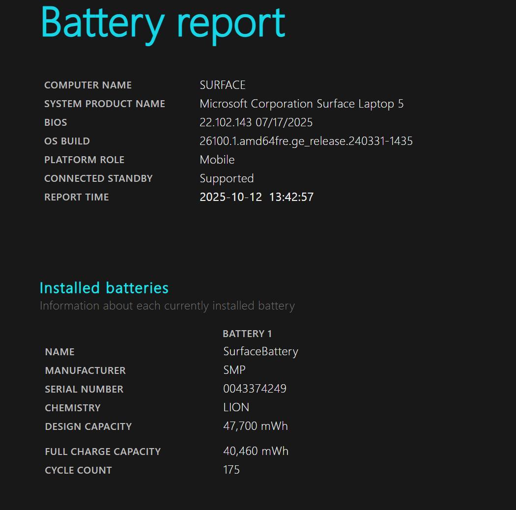 Surface Laptop 5 i7/16GB/475GB ブラック 本体のみ