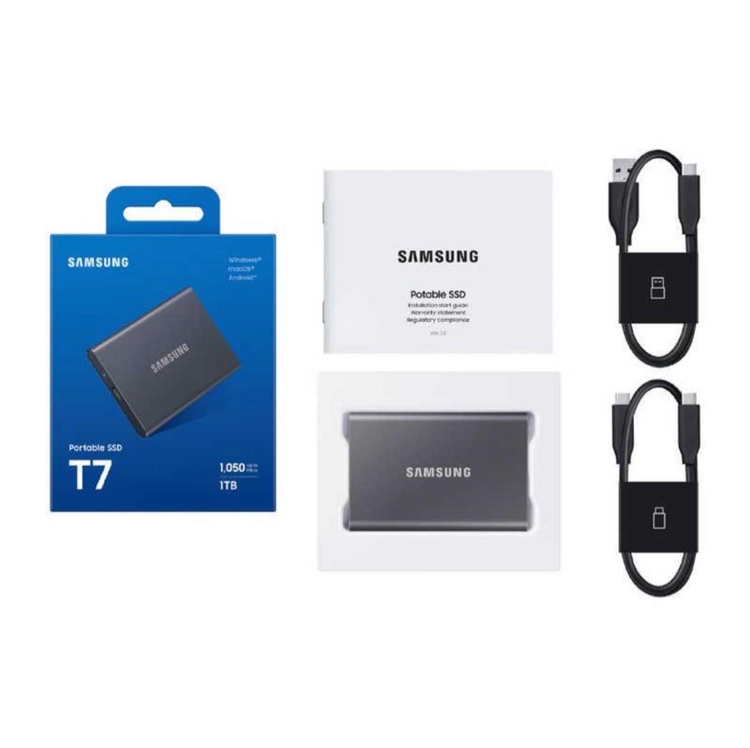 SAMSUNG 外付けSSD T7 1TB /ポータブル型 グレー