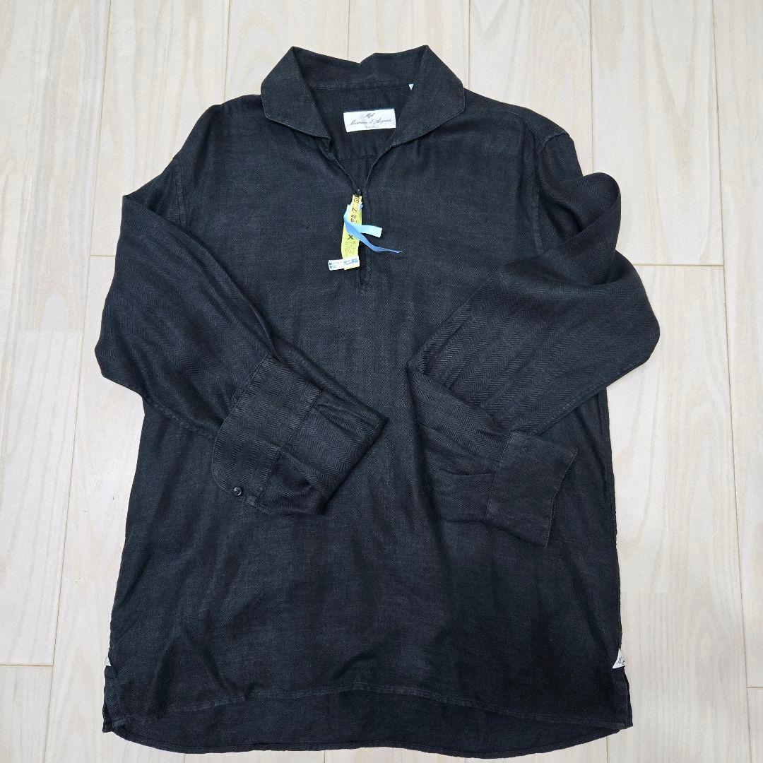 Massimo d’Augusto/マッシモダウグスト/カプリシャツ/黒/L