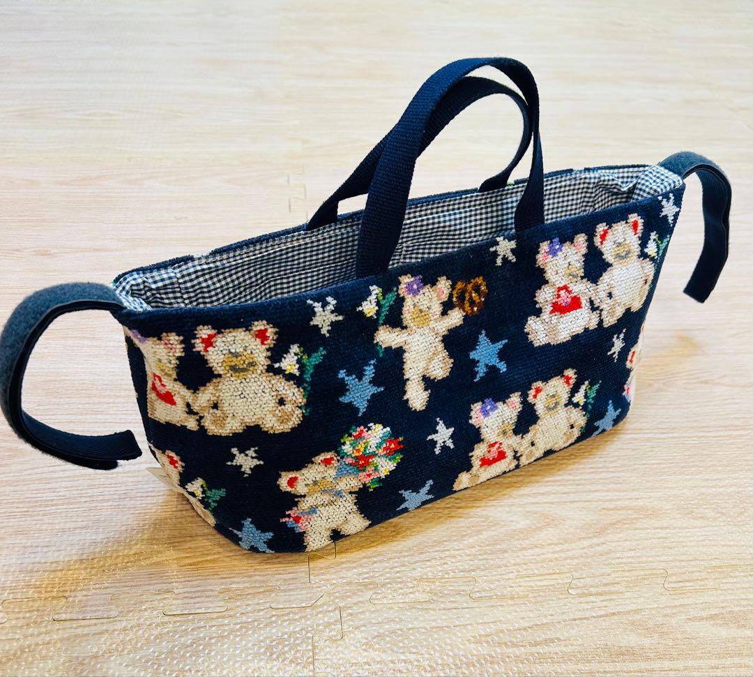 【FEILER フェイラー】リーベ＆リリア ベビーカーポーチ ネイビー