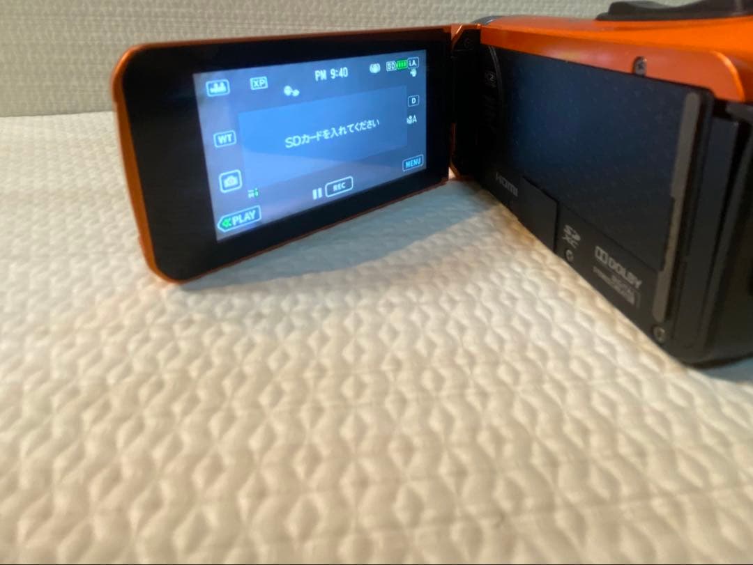 【お値下げ可能！】JVC オレンジ ビデオカメラ 本体