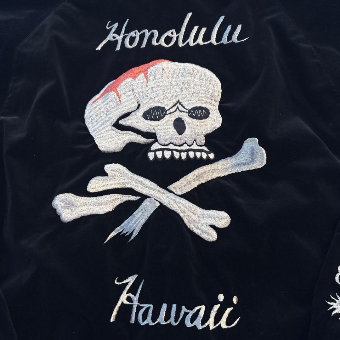 テーラー東洋 スカジャン 港商スペシャル 別珍 髑髏 特大 TT15197