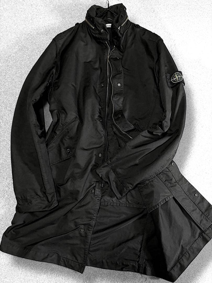 09aw/ストーンアイランド/ミリタリーモッズコート/黒/M