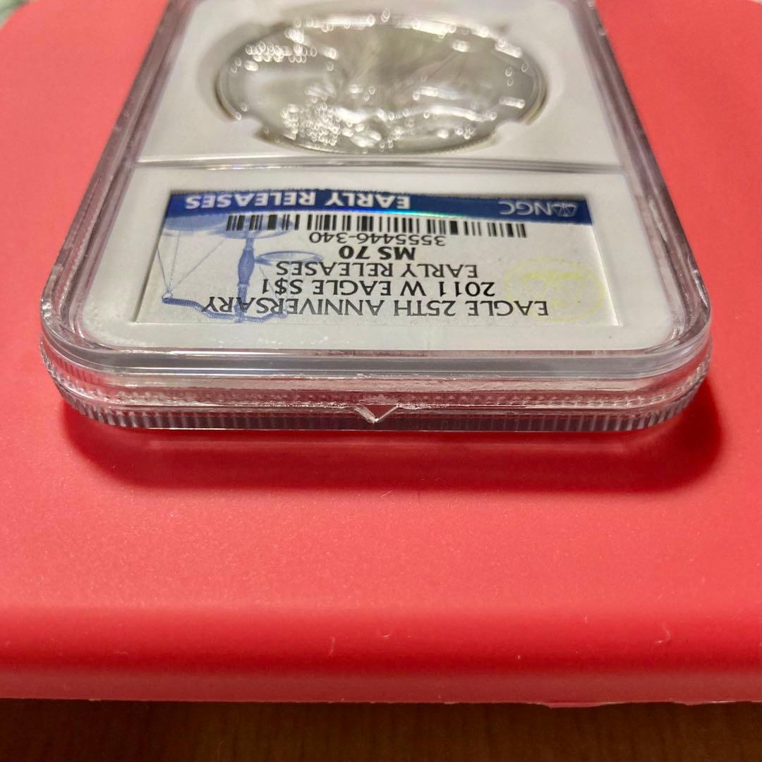 「訳あり」NGC MS70 2011 イーグル銀貨 EARLY RELEASES