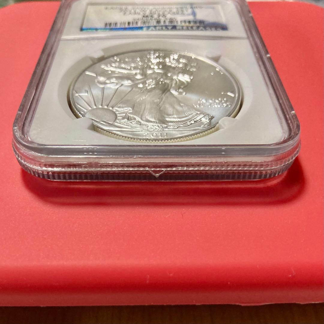 「訳あり」NGC MS70 2011 イーグル銀貨 EARLY RELEASES