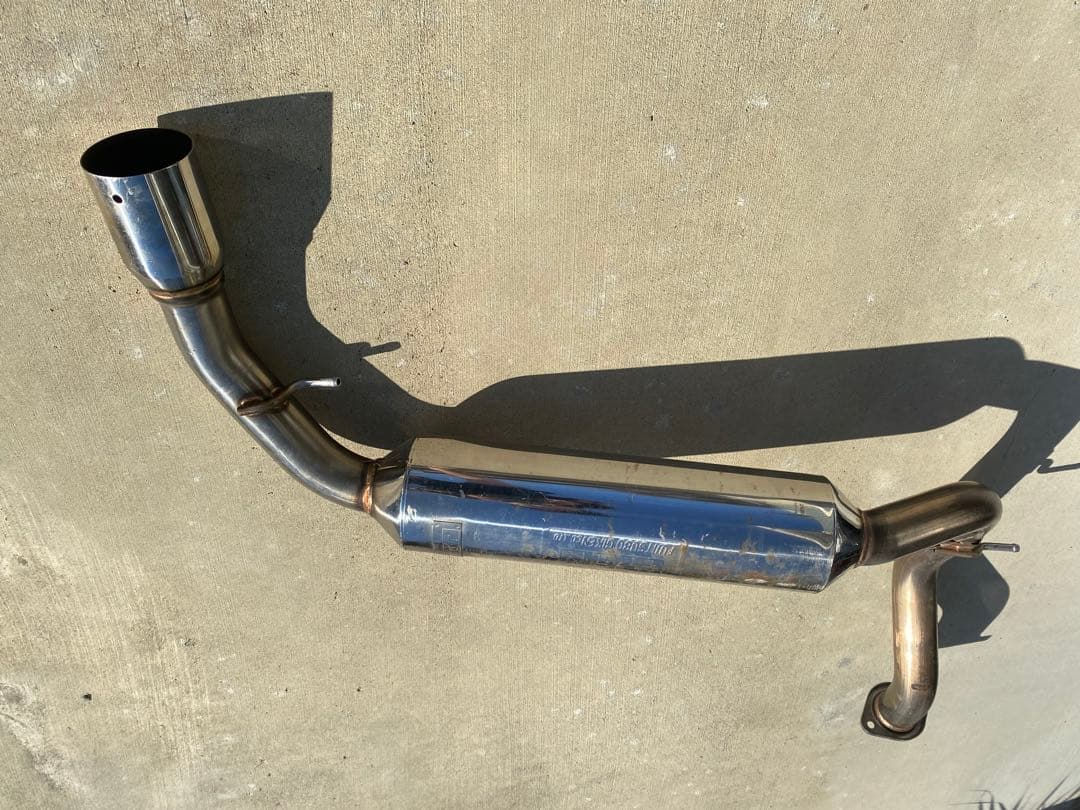 シビック　EF系　フジツボ　車検対応　ステンレス製ポリッシュマフラー