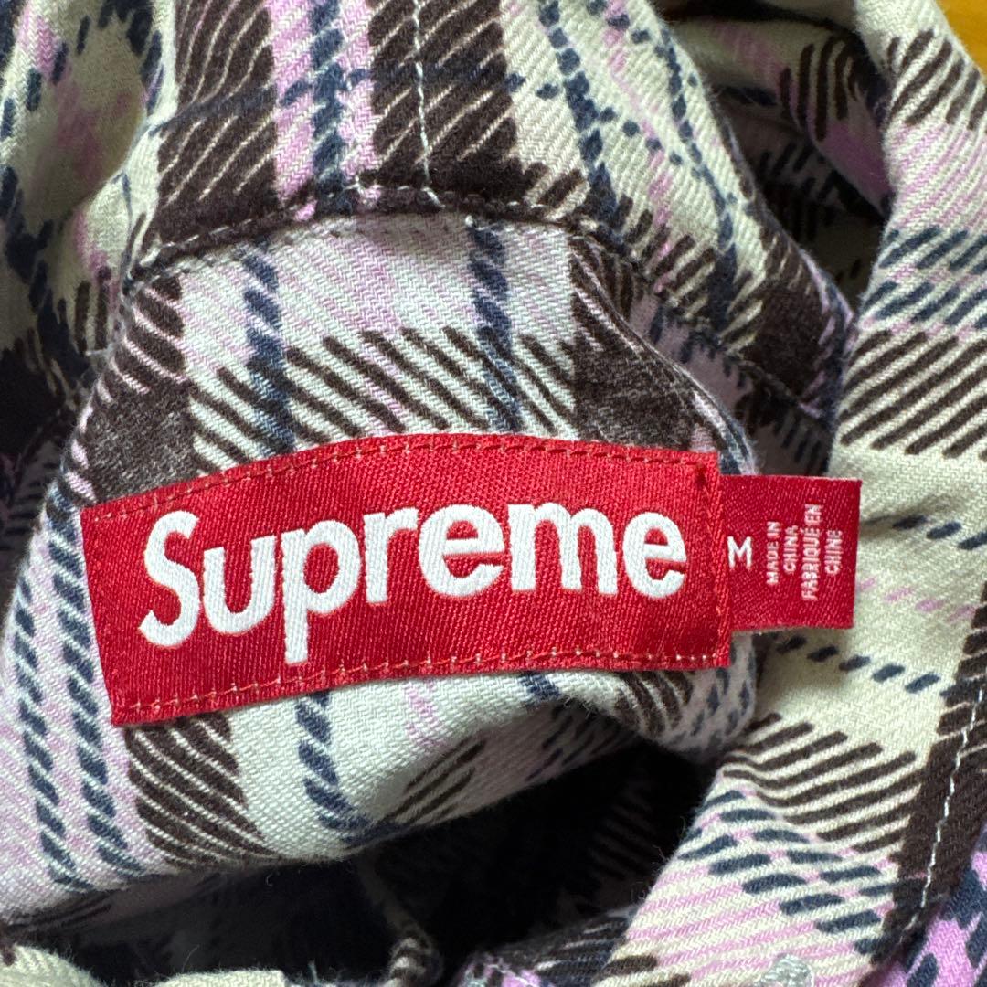 Supreme フード付きチェックシャツ M