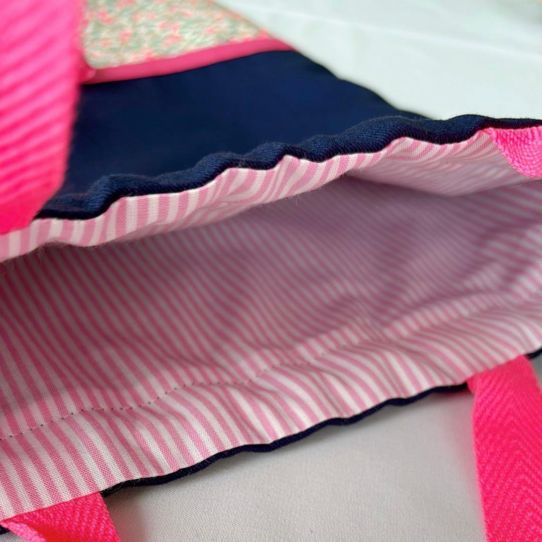 リバティ入園入学6点セット(コーリンズオーチャード・フーシャピンク&黄色リボン)