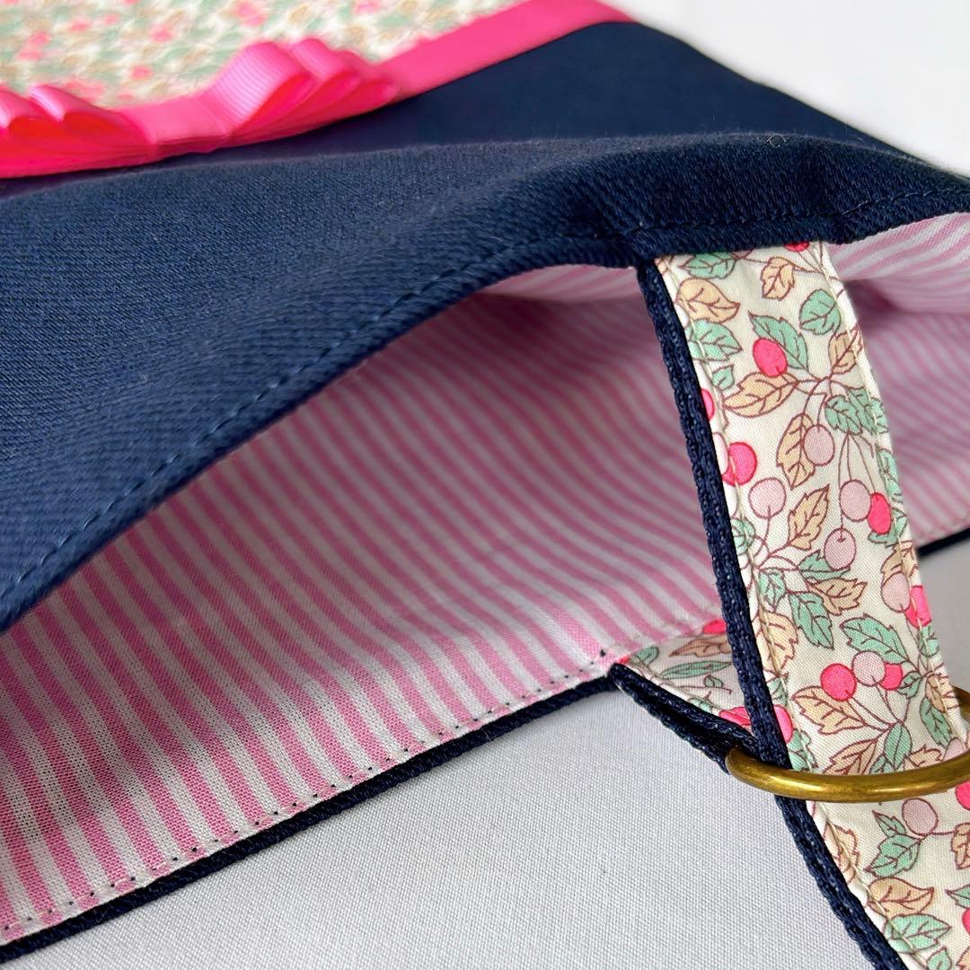 リバティ入園入学6点セット(コーリンズオーチャード・フーシャピンク&黄色リボン)