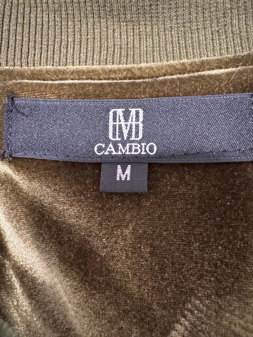 CAMBIO カンビオ／虎スカジャン／ベロア／オリーブ／Mサイズ