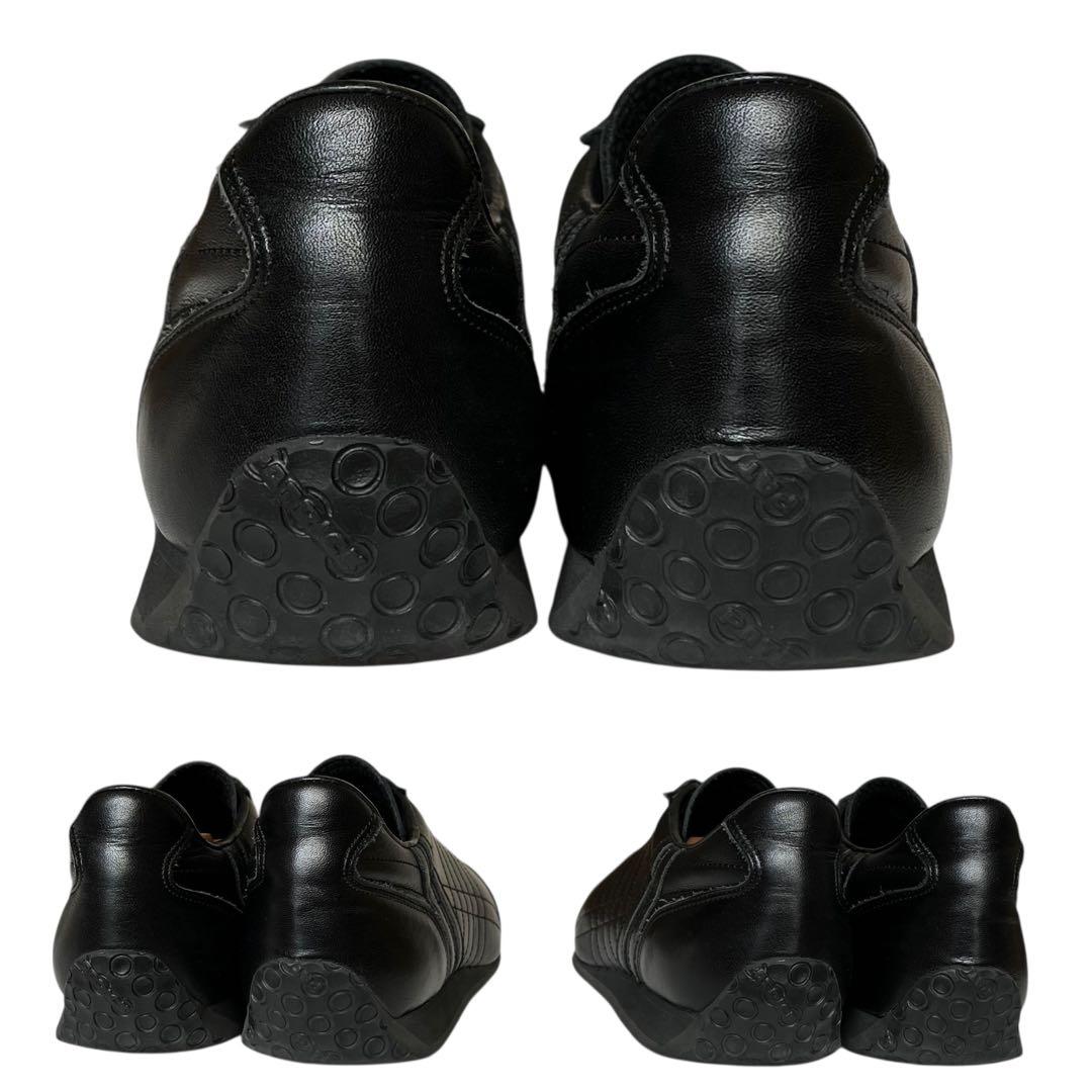 美品 PATRICK 42 パミール ウォータープルーフ レザー スニーカー 黒