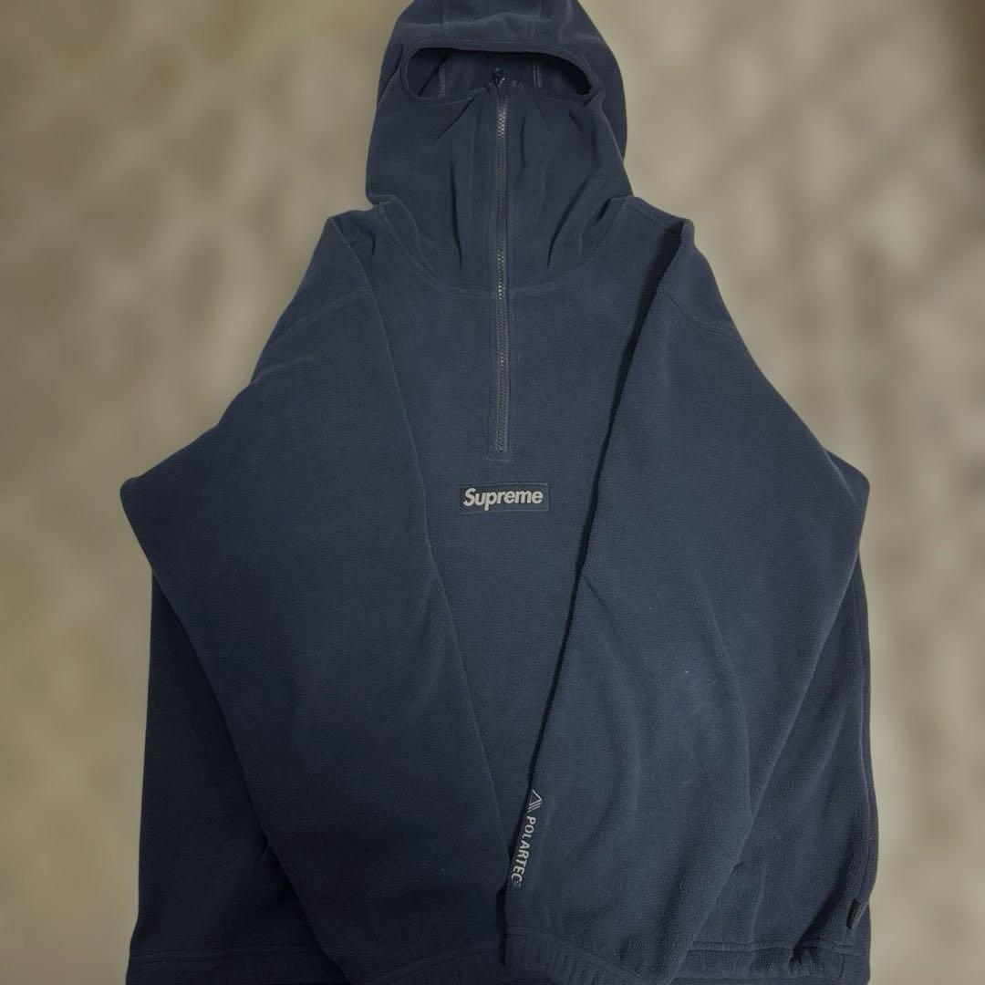 Supreme ネイビー フード付きジャンパー