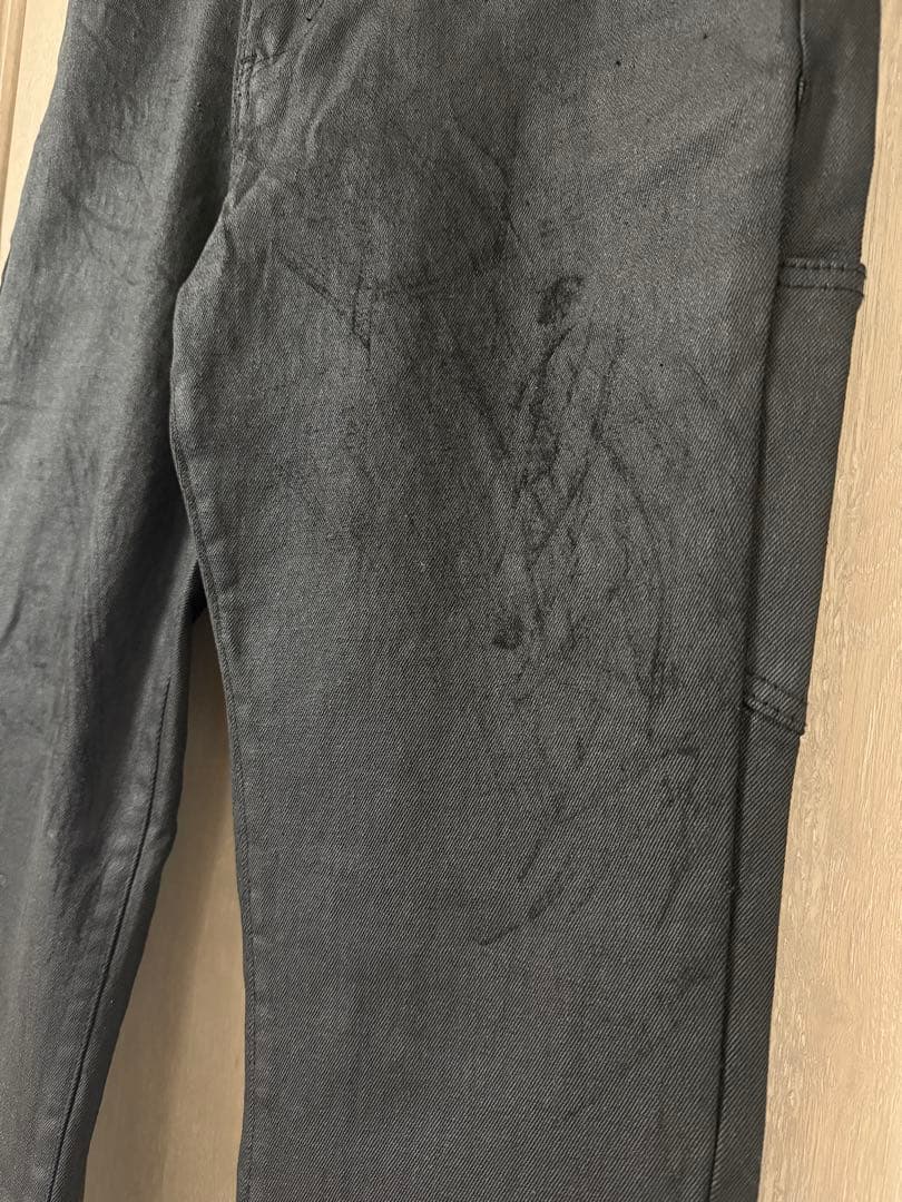 Miyu様★M.U.L ブラックコーティングデニム ロゴペイントあり