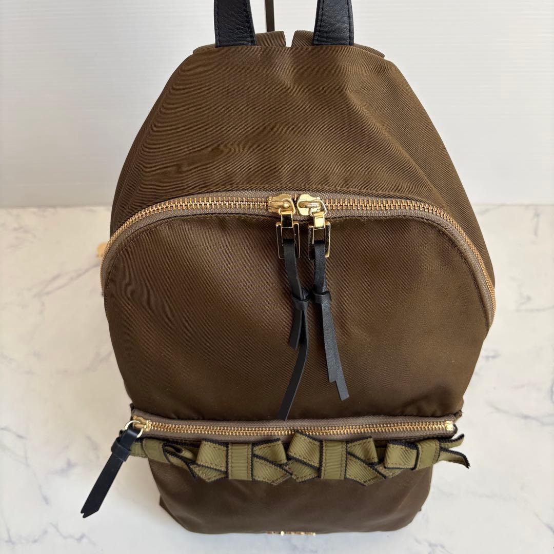 美品 TOCCA トッカ リボン リュック 定価2.7万円バックパック カーキ