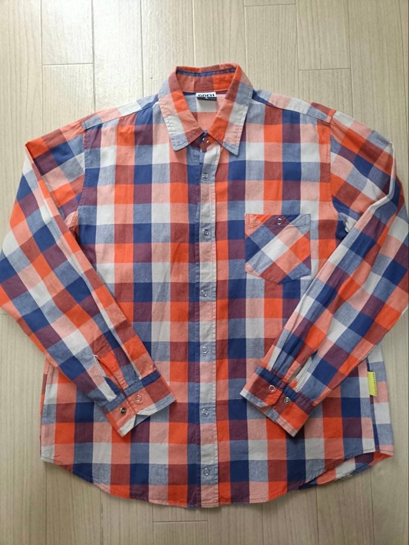 【L】90s GOODENOUGH 背フルロゴ_スナップボタン_コットン100%